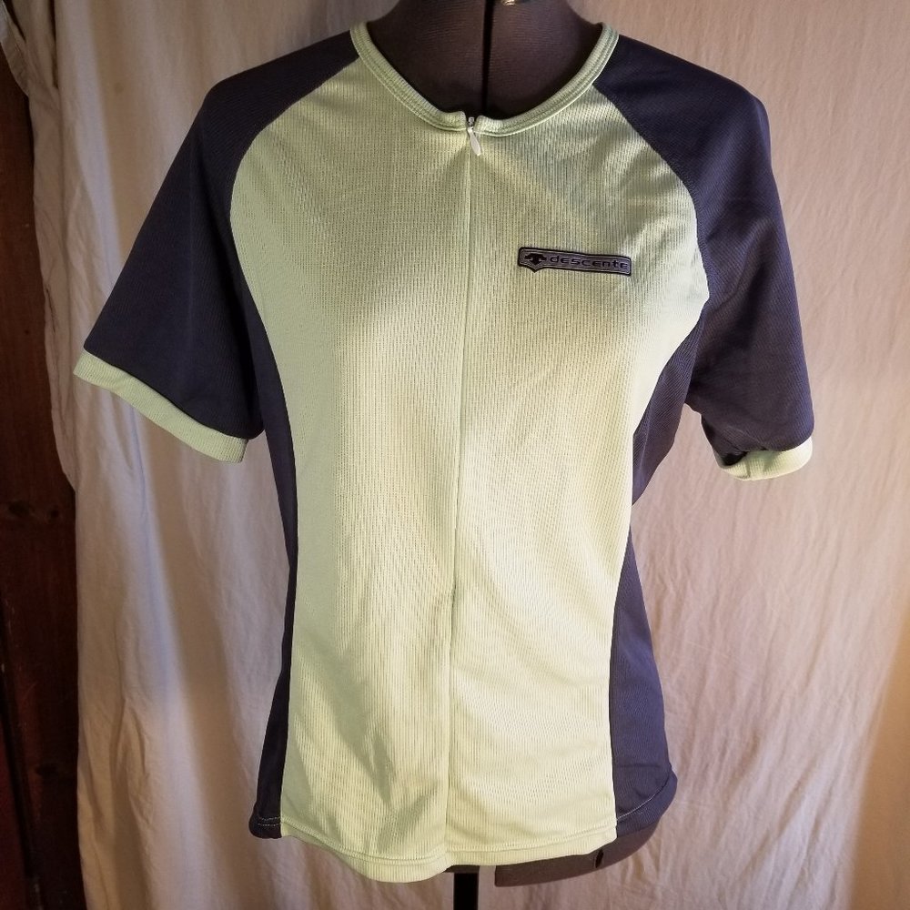 Descente H2Zero Cycling tee Women's Large Green and Gray